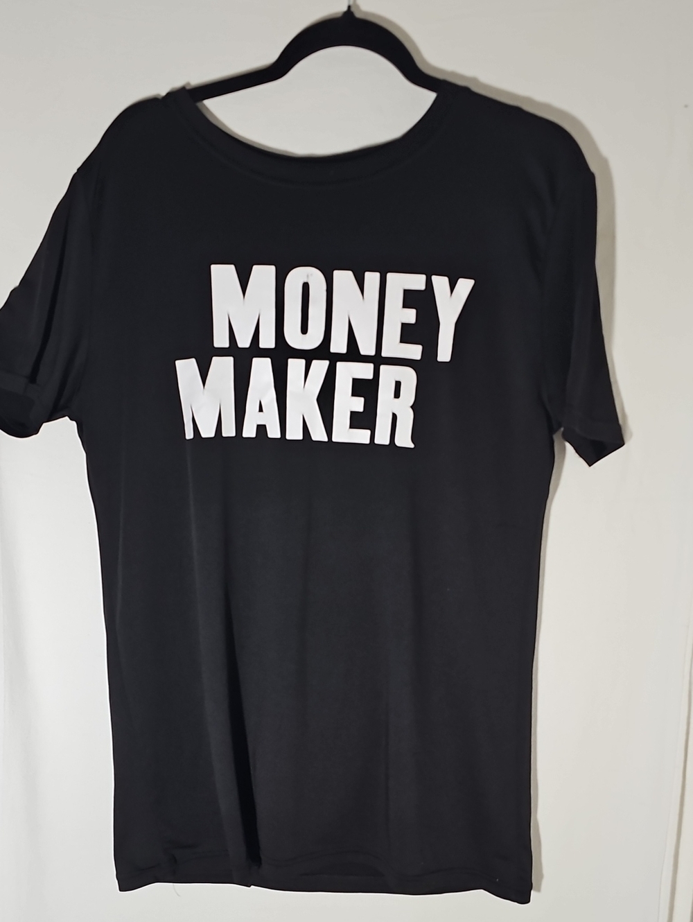 Black 'Money Maker' Short Sleeve Graphic Tee